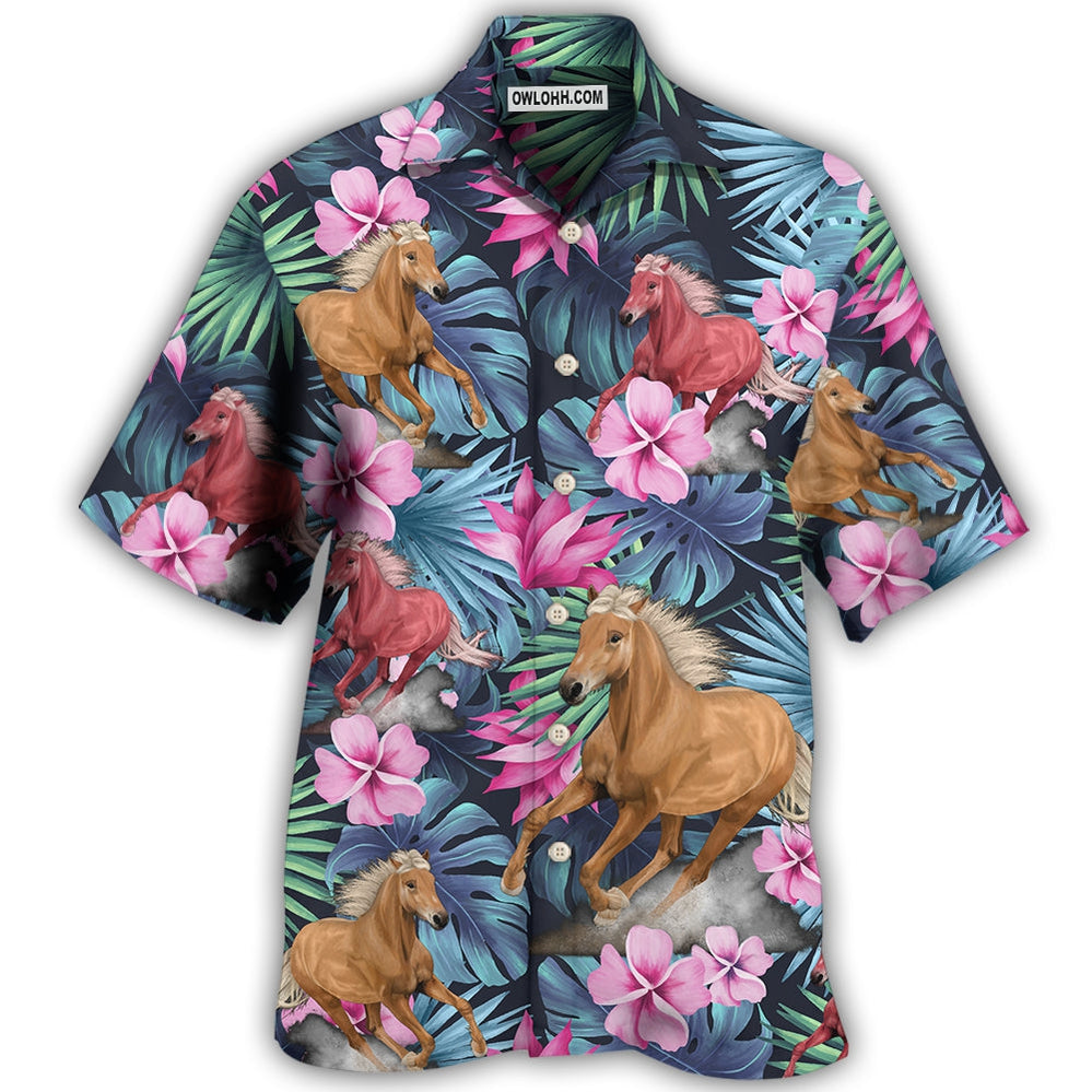 Horse Tropical Summer Vibes - Hawaiian Shirt - Owl Ohh - Owl Ohh