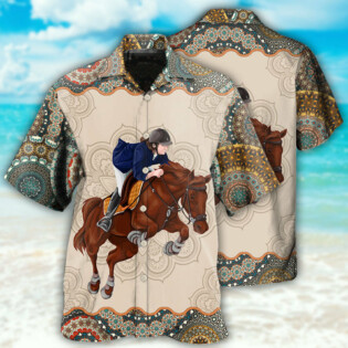 Horse Horseback Riding - Hawaiian Shirt - Owl Ohh - Owl Ohh