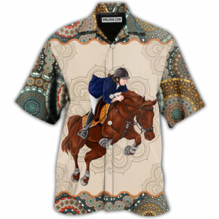 Horse Horseback Riding - Hawaiian Shirt - Owl Ohh - Owl Ohh