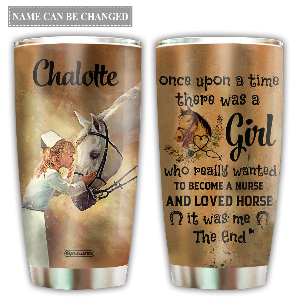 Horse Loved Nurse Personalized - Tumbler - Owl Ohh - Owl Ohh