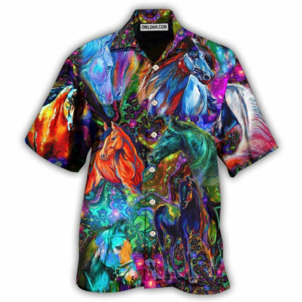 Horse Colorful In Life - Hawaiian Shirt - Owl Ohh - Owl Ohh