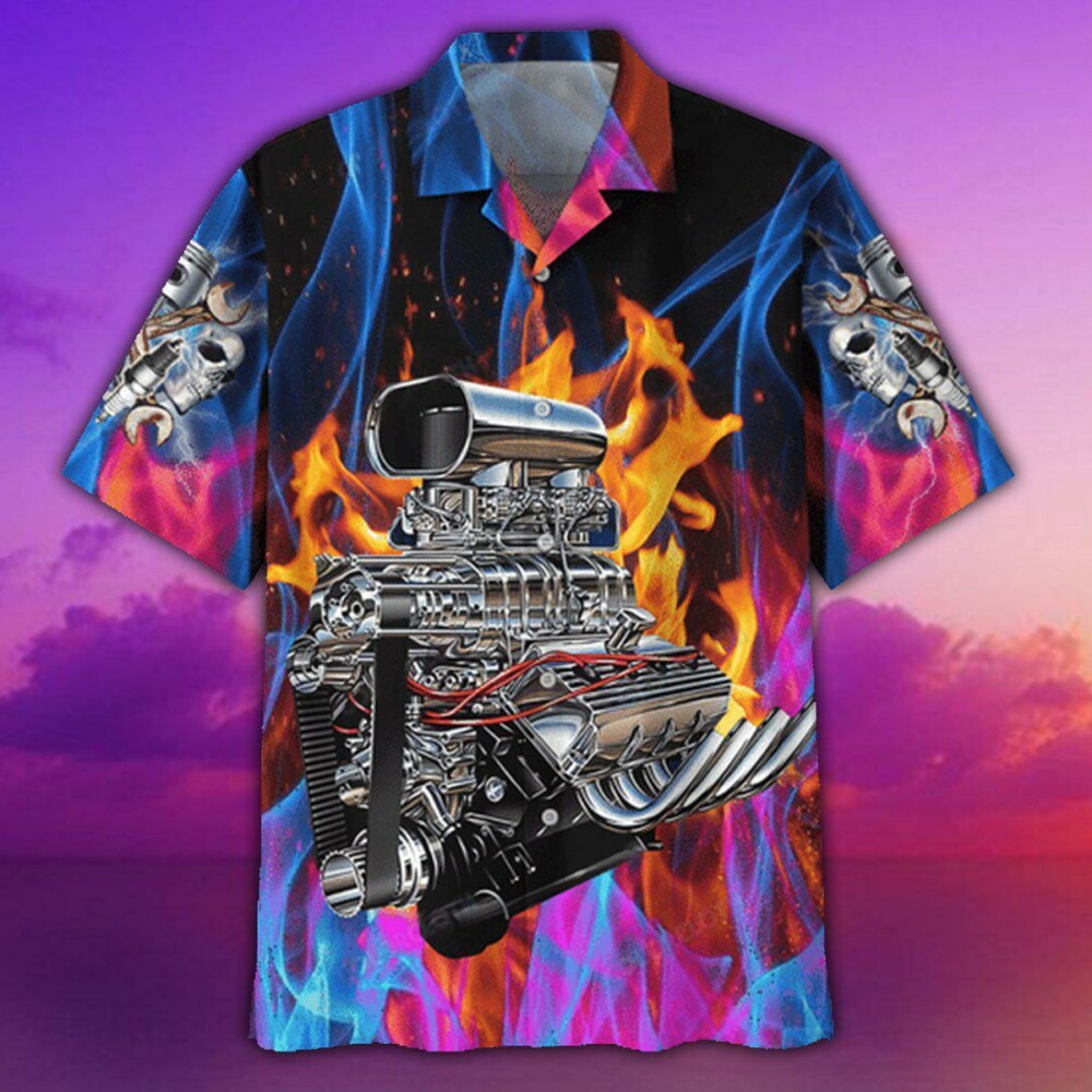 Hot Rod Fire Love Life - Hawaiian Shirt - Owl Ohh - Owl Ohh