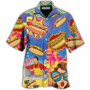 Hot Dog Pop Art Cool - Hawaiian Shirt - Owl Ohh - Owl Ohh