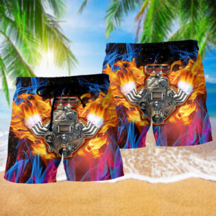 Hot Rod Fire So Cool - Beach Short - Owl Ohh - Owl Ohh
