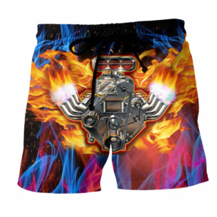 Hot Rod Fire So Cool - Beach Short - Owl Ohh - Owl Ohh
