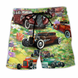 Hot Rod Life Is Too Short To Drive Boring Cars - Beach Short - Owl Ohh - Owl Ohh