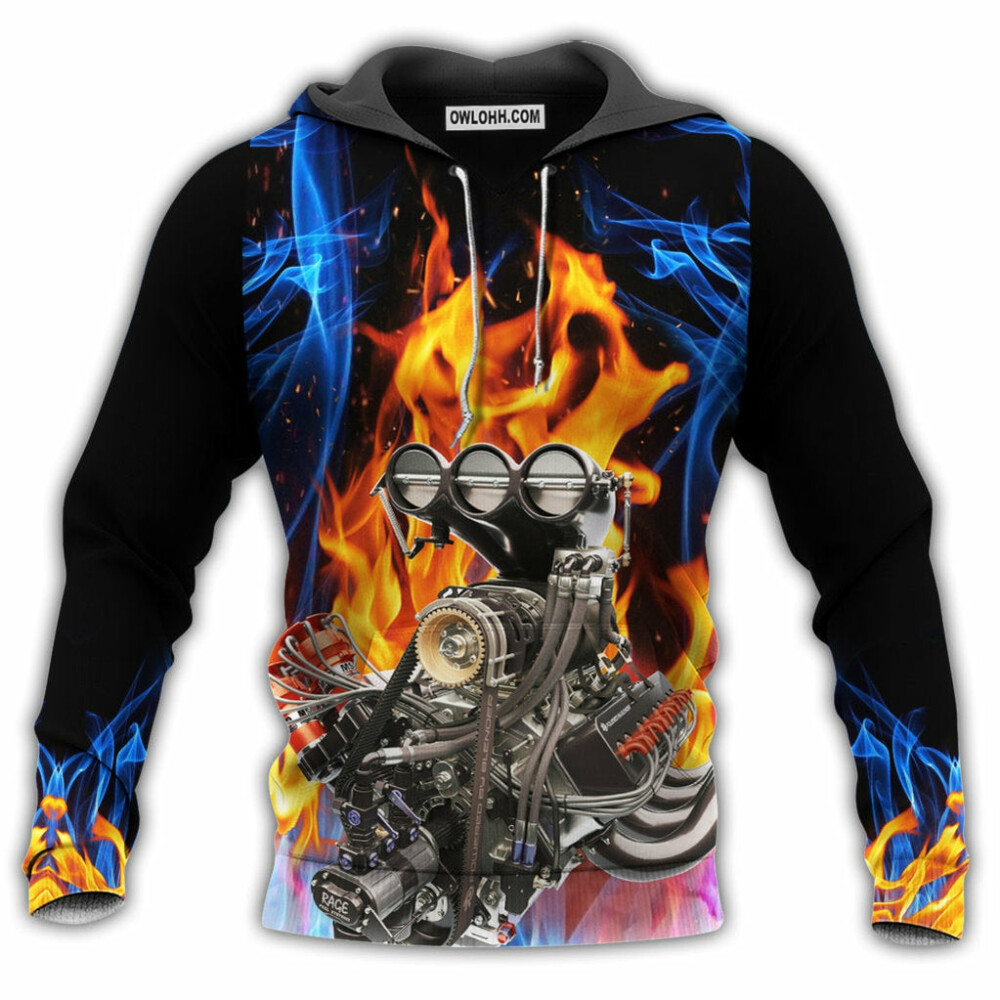 Hot Rod With Hot Fire - Hoodie - Owl Ohh - Owl Ohh