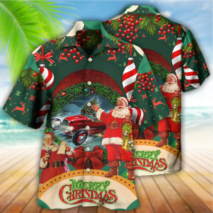 Hot Rod Merry Christmas I Was So Happy That Santa Made All Those - Hawaiian Shirt - Owl Ohh - Owl Ohh