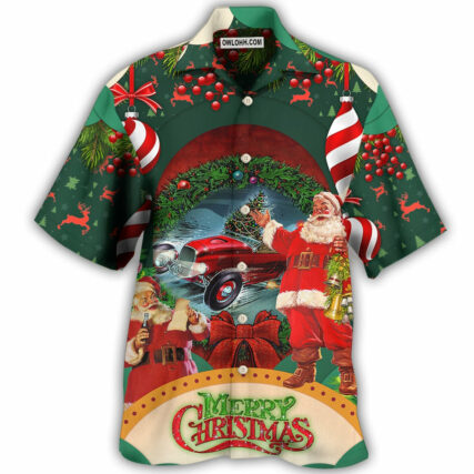 Hot Rod Merry Christmas I Was So Happy That Santa Made All Those - Hawaiian Shirt - Owl Ohh - Owl Ohh