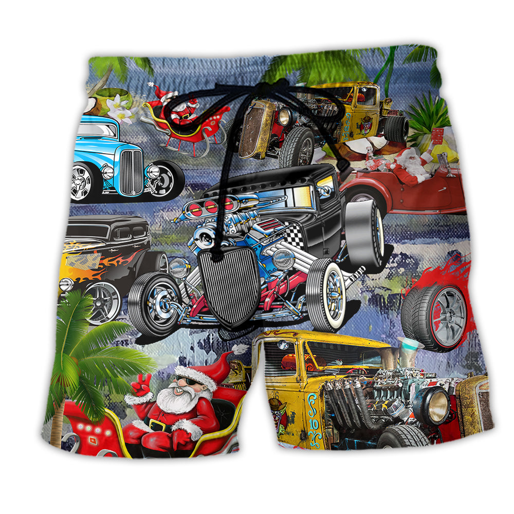 Hot Rod Riding A Hot Rod For Holiday - Beach Short - Owl Ohh - Owl Ohh