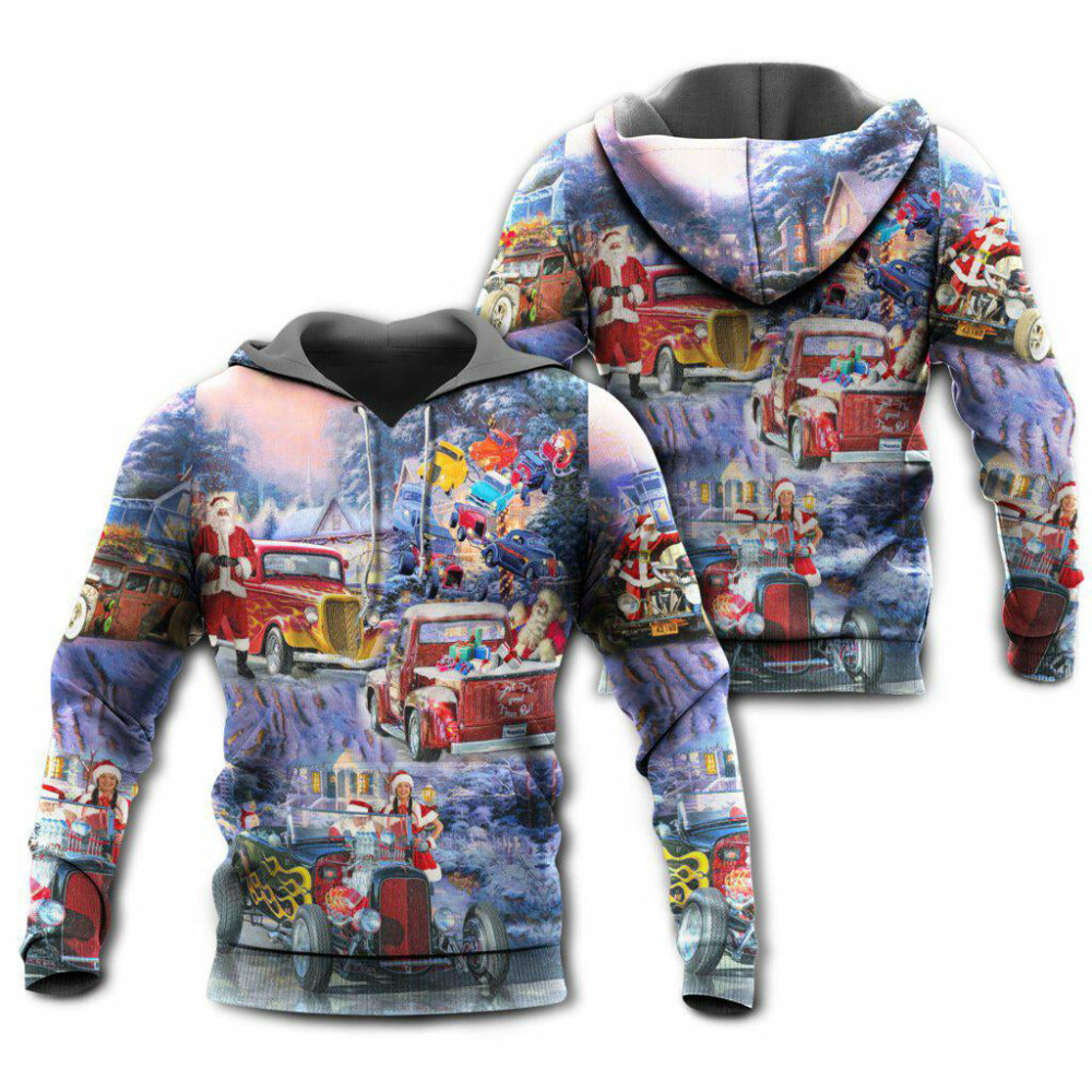 Hot Rod Merry Christmas Amazing Style - Hoodie - Owl Ohh - Owl Ohh