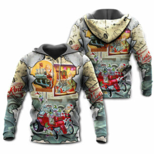 Hot Rod Merry Christmas Love This Time - Hoodie - Owl Ohh - Owl Ohh