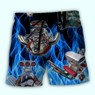 Hot Rod Blue Flame - Beach Short - Owl Ohh
