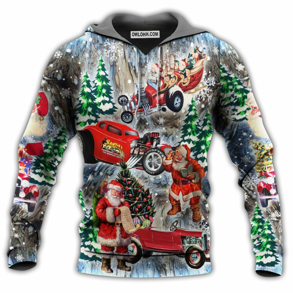 Hot Rod Merry Christmas Love Snow - Hoodie - Owl Ohh - Owl Ohh