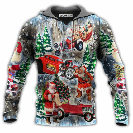 Hot Rod Merry Christmas Love Snow - Hoodie - Owl Ohh - Owl Ohh