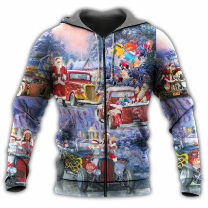 Hot Rod Merry Christmas Amazing Style - Hoodie - Owl Ohh - Owl Ohh