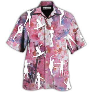 Hula Hoop Floral With Pink Color - Hawaiian Shirt - Owl Ohh - Owl Ohh
