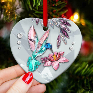 Hummingbird Crystal So Colorful - Heart Ornament - Owl Ohh - Owl Ohh