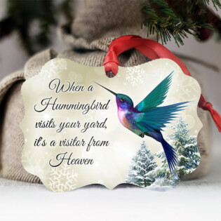 Hummingbird Visits Your Yard - Horizontal Ornament - Owl Ohh - Owl Ohh