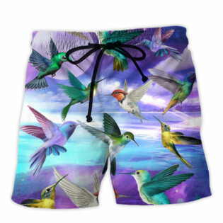 Hummingbird In The Fantasy World - Beach Short - Owl Ohh - Owl Ohh