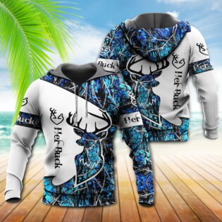 Hunting Buck And Doe Deer Hunting I Choose You Blue - Hoodie - Owl Ohh - Owl Ohh