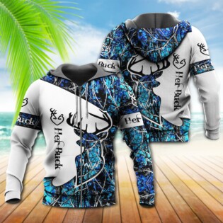 Hunting Buck And Doe Deer Hunting I Choose You Blue - Hoodie - Owl Ohh - Owl Ohh