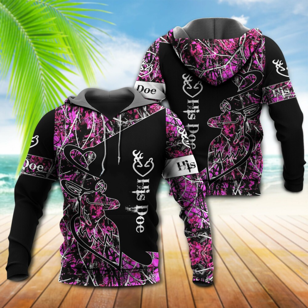 Hunting Buck And Doe Deer Hunting I Choose You In Life - Hoodie - Owl Ohh - Owl Ohh