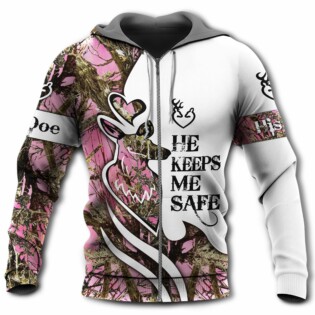 Hunting Buck And Doe Wild Safe Hunting I Choose You She Keep Me Wild - Hoodie - Owl Ohh - Owl Ohh