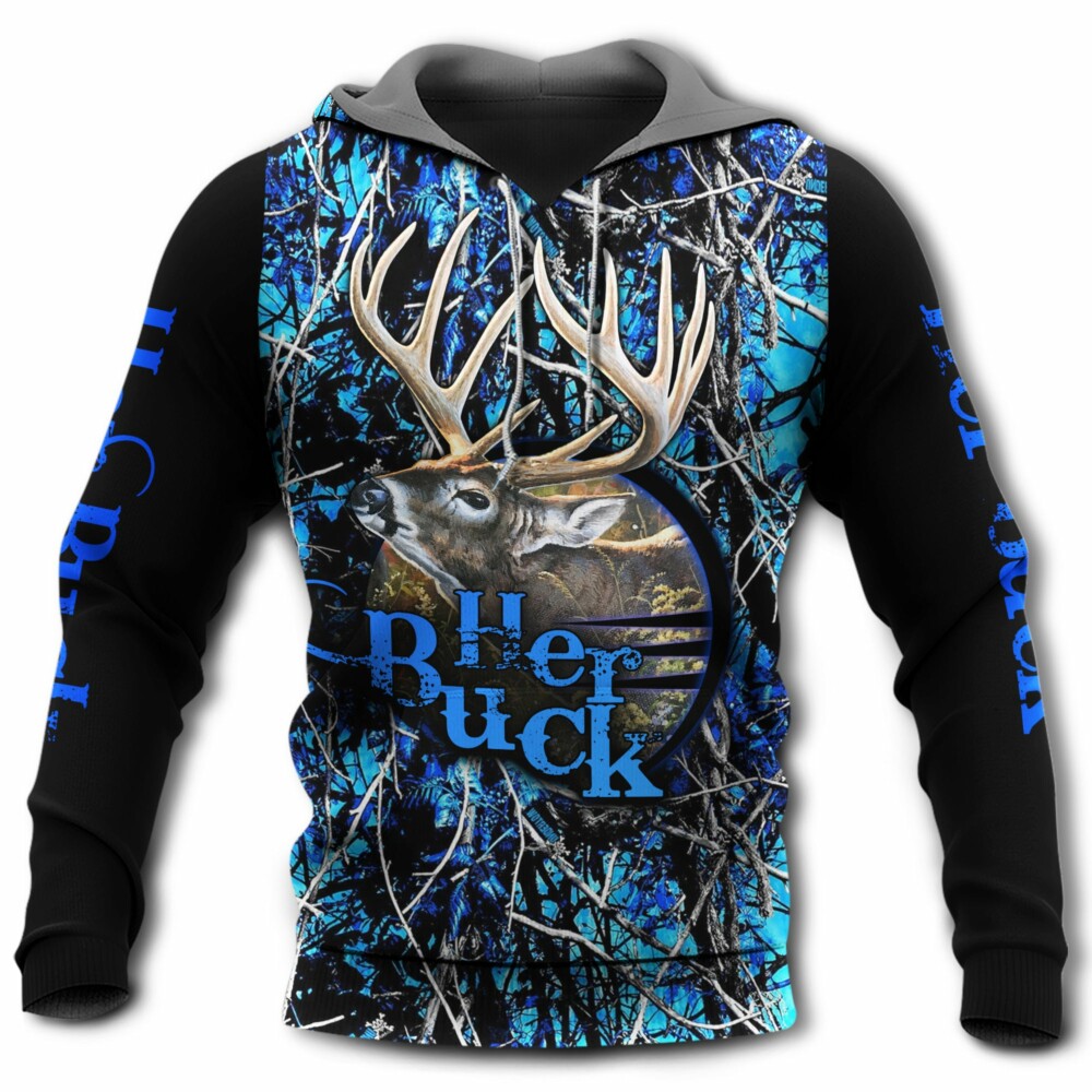 Hunting Deer Buck And Doe Deer Hunting - Hoodie - Owl Ohh - Owl Ohh