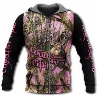 Hunting Deer Country Girl Pink Style With Deer - Hoodie - Owl Ohh - Owl Ohh