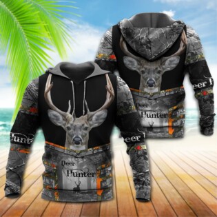 Hunting Deer Hunting Black And Gray - Hoodie - Owl Ohh - Owl Ohh
