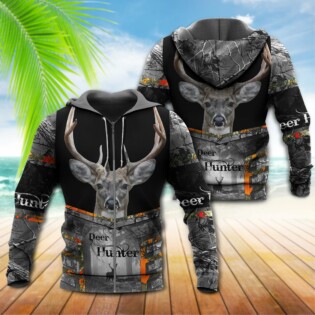 Hunting Deer Hunting Black And Gray - Hoodie - Owl Ohh - Owl Ohh