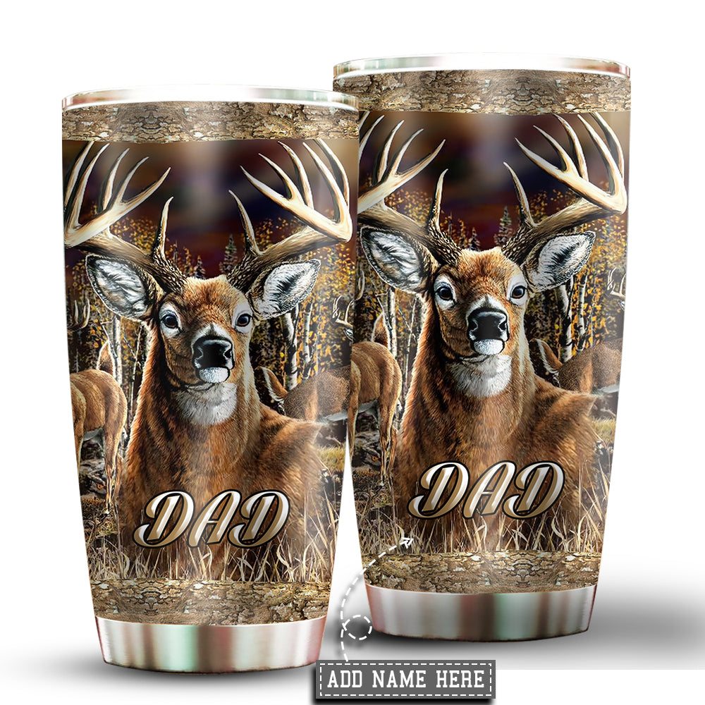 Hunting Love Deer With Classic Vintage Personalized - Tumbler - Owl Ohh - Owl Ohh
