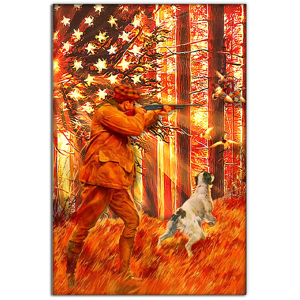 Hunting Lover And Dog - Vertical Poster - Owl Ohh - Owl Ohh