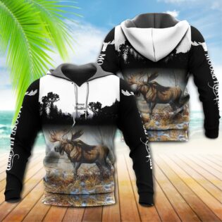Hunting Moose I Love Hunting Moose Hunter - Hoodie - Owl Ohh - Owl Ohh