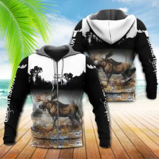 Hunting Moose I Love Hunting Moose Hunter - Hoodie - Owl Ohh - Owl Ohh