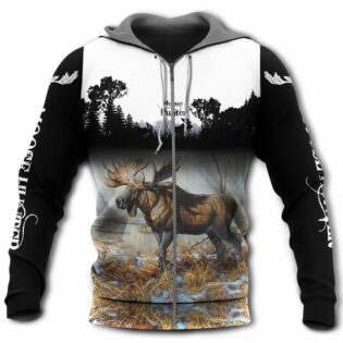 Hunting Moose I Love Hunting Moose Hunter - Hoodie - Owl Ohh - Owl Ohh