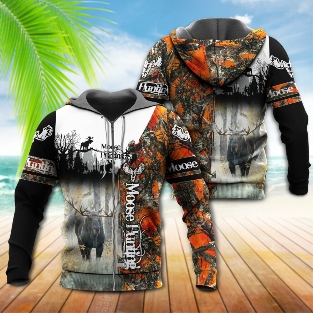 Hunting Moose Story In The Wood - Hoodie - Owl Ohh - Owl Ohh