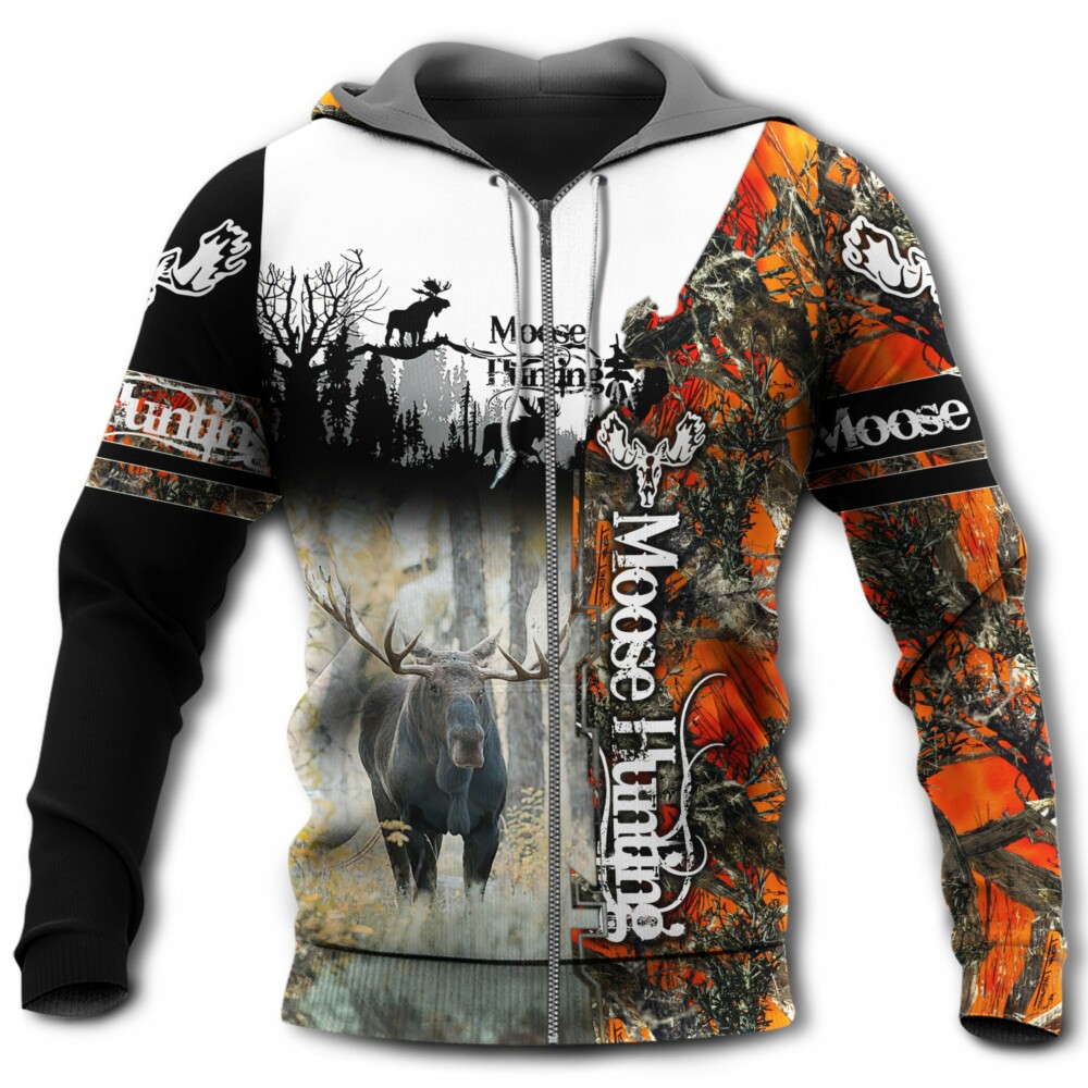 Hunting Moose Story In The Wood - Hoodie - Owl Ohh - Owl Ohh