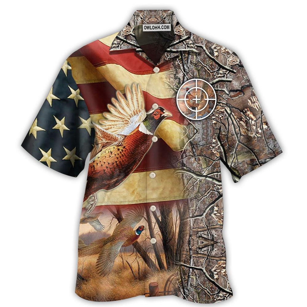 Hunting Pheasant Hunting American - Hawaiian Shirt - Owl Ohh - Owl Ohh