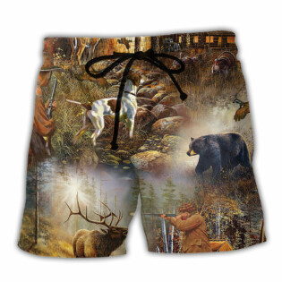 Hunting Rise Shine It's Hunting Time Cool - Beach Short - Owl Ohh - Owl Ohh