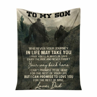 Hunting To My Son Hunting I Can Promise To Love You - Flannel Blanket - Owl Ohh - Owl Ohh
