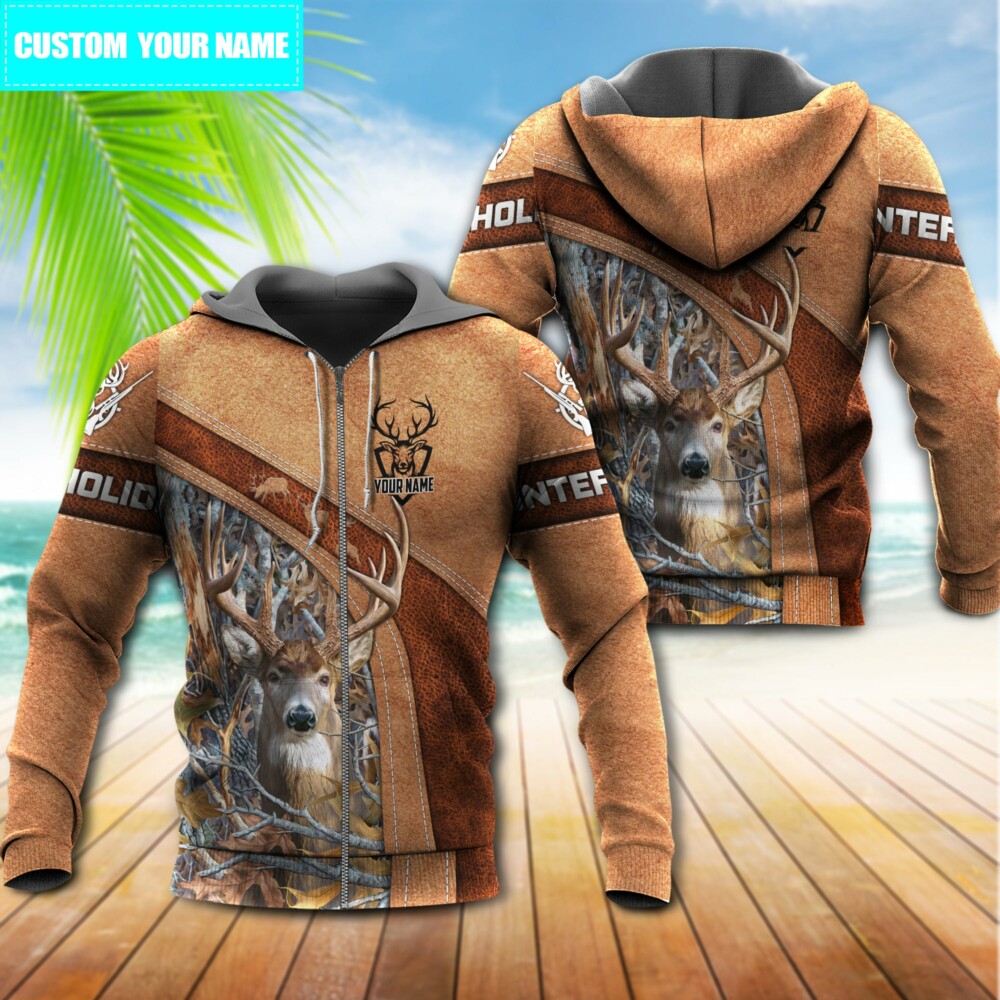 Hunting Deer Amazing With Brown Style Personalized - Hoodie - Owl Ohh - Owl Ohh