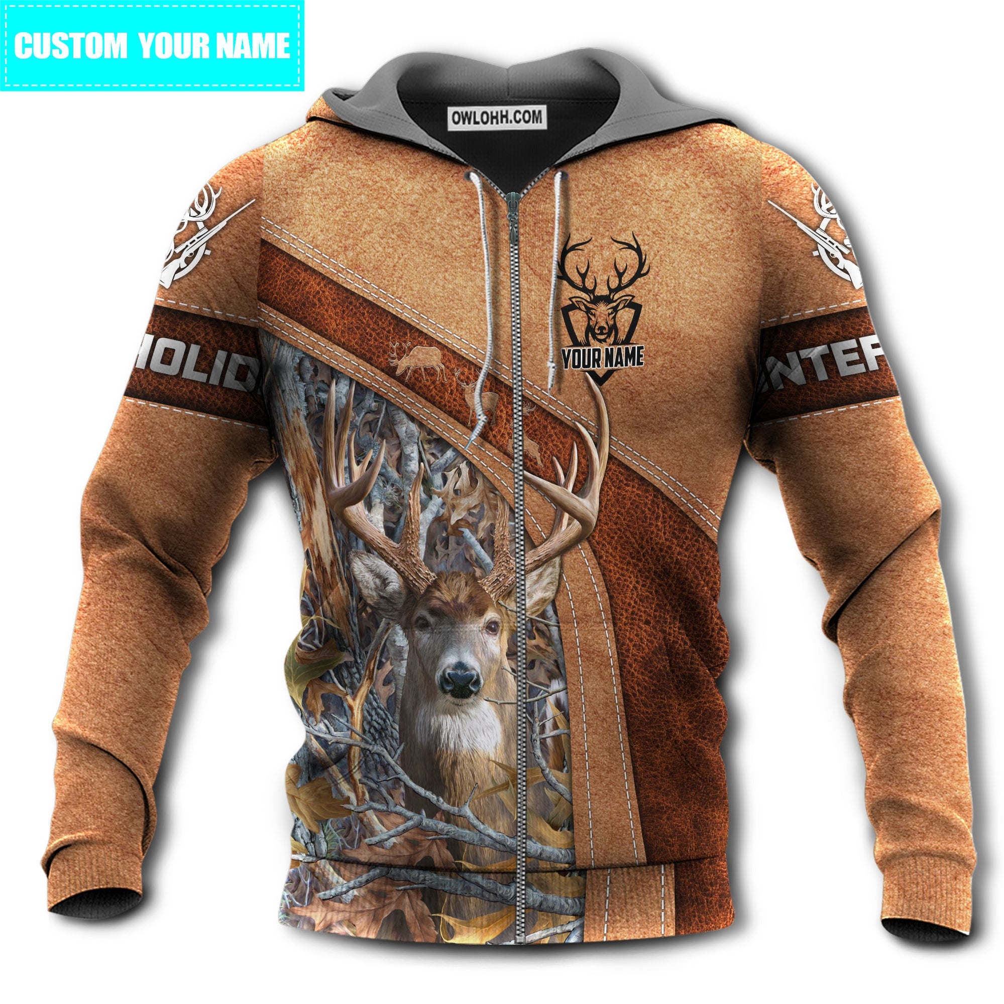 Hunting Deer Amazing With Brown Style Personalized - Hoodie - Owl Ohh - Owl Ohh
