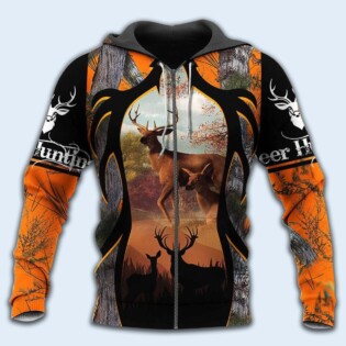 Hunting Deer Black And Orange Style - Hoodie - Owl Ohh - Owl Ohh