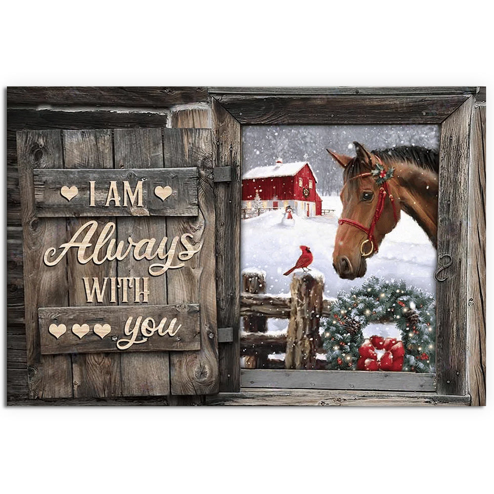 Horse I Am Always With You Memorial Christmas - Horizontal Poster - Owl Ohh - Owl Ohh