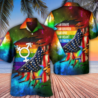 LGBT I Am Brave I Am Bruised Cool - Hawaiian Shirt - Owl Ohh - Owl Ohh