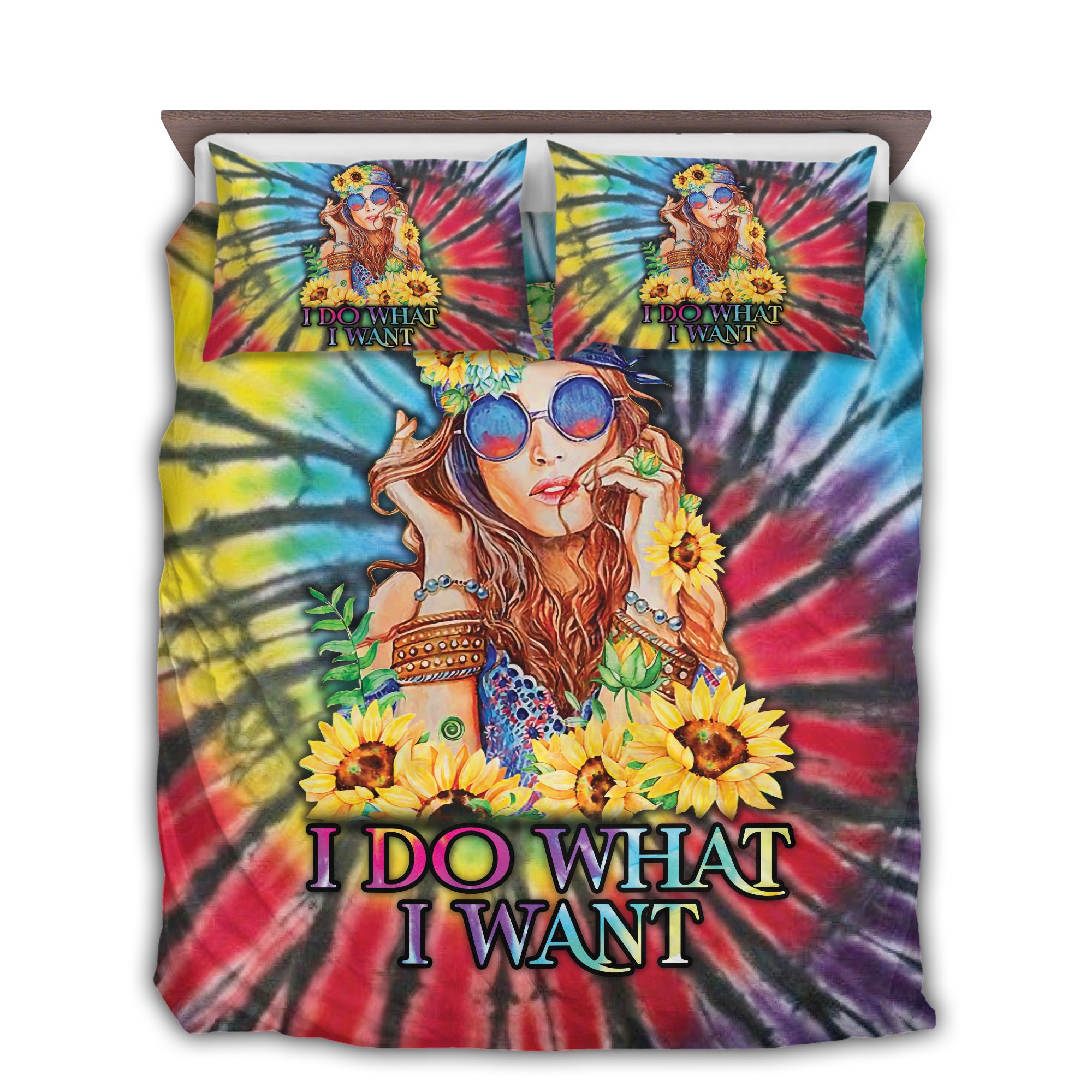 Hippie Girl I Do What I Want Sunflower - Bedding Cover - Owl Ohh - Owl Ohh