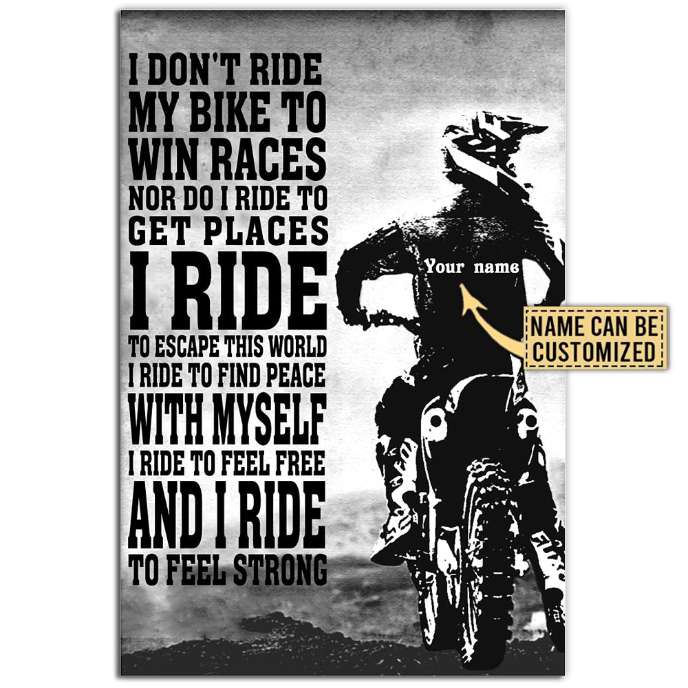 Bike I Don't Ride My Bike To Win Races Personalized - Vertical Poster - Owl Ohh - Owl Ohh