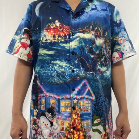 Christmas Santa Claus Family In Love Light Art Style - Hawaiian Shirt - Owl Ohh - Owl Ohh